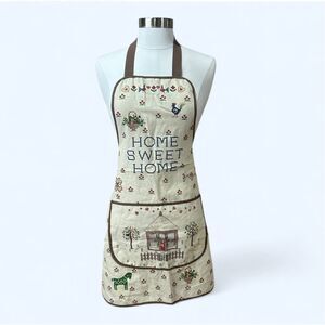 Vintage St Michael UK Cotton Cream Apron